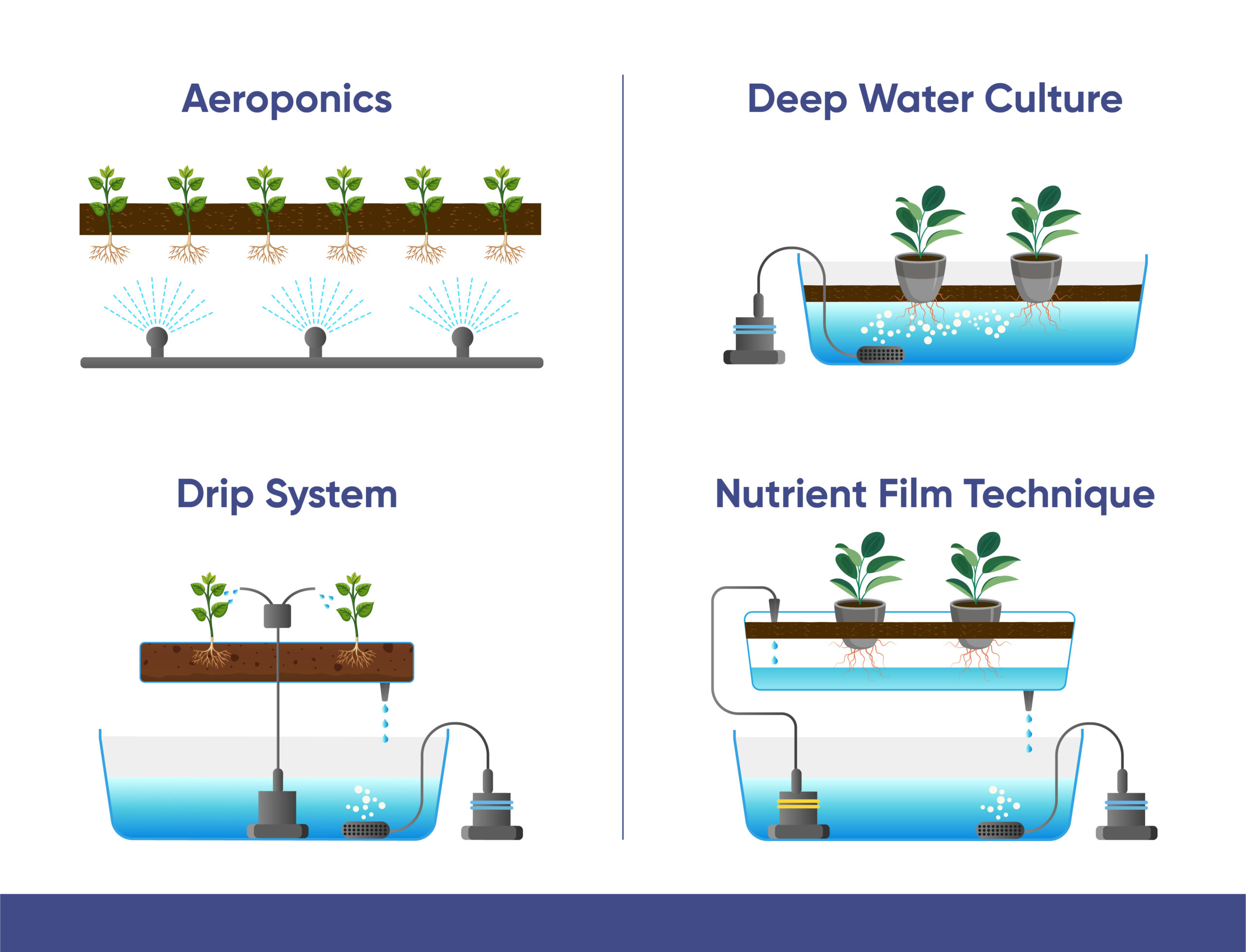 types of hydroponics