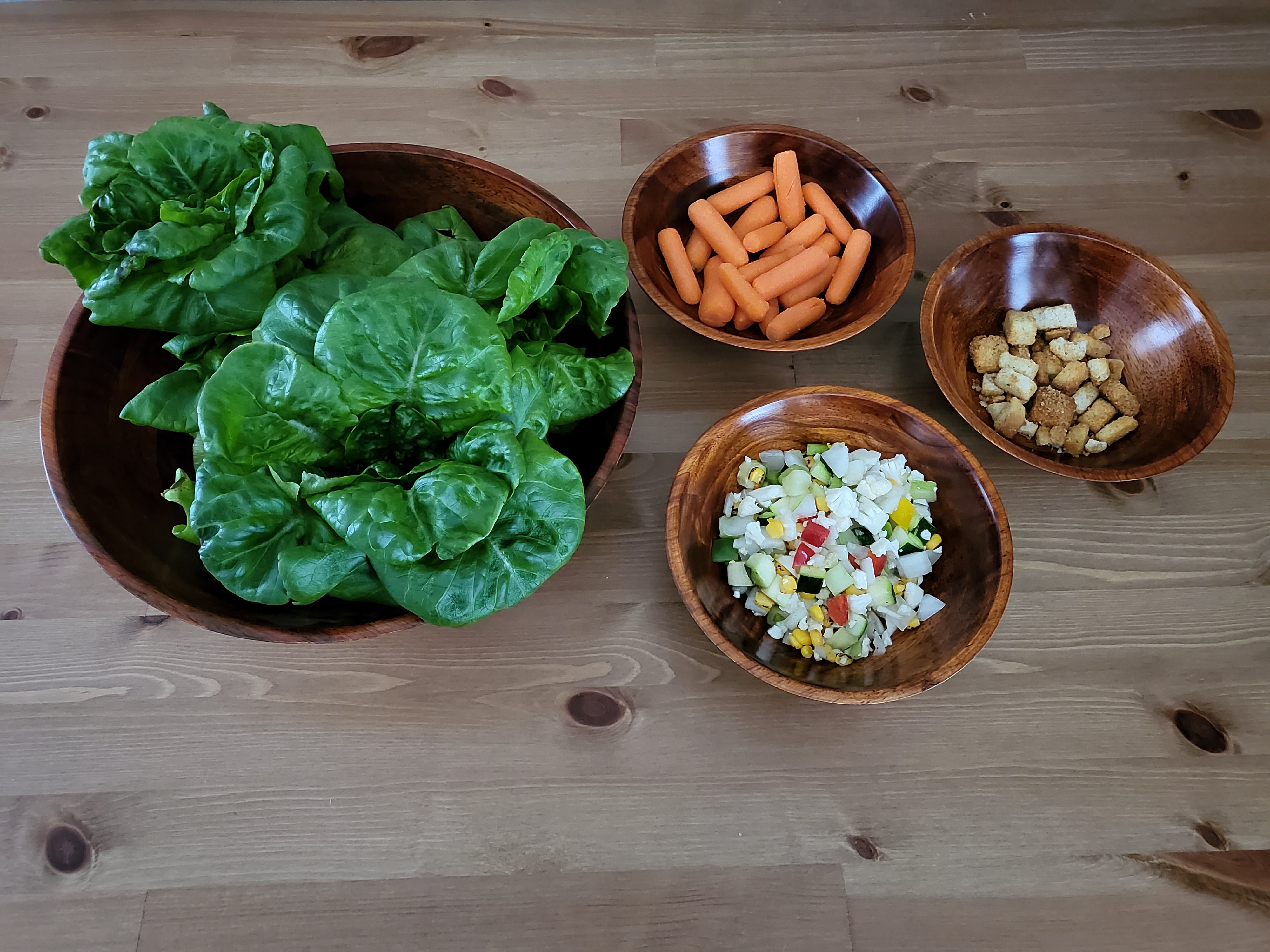 salad on table