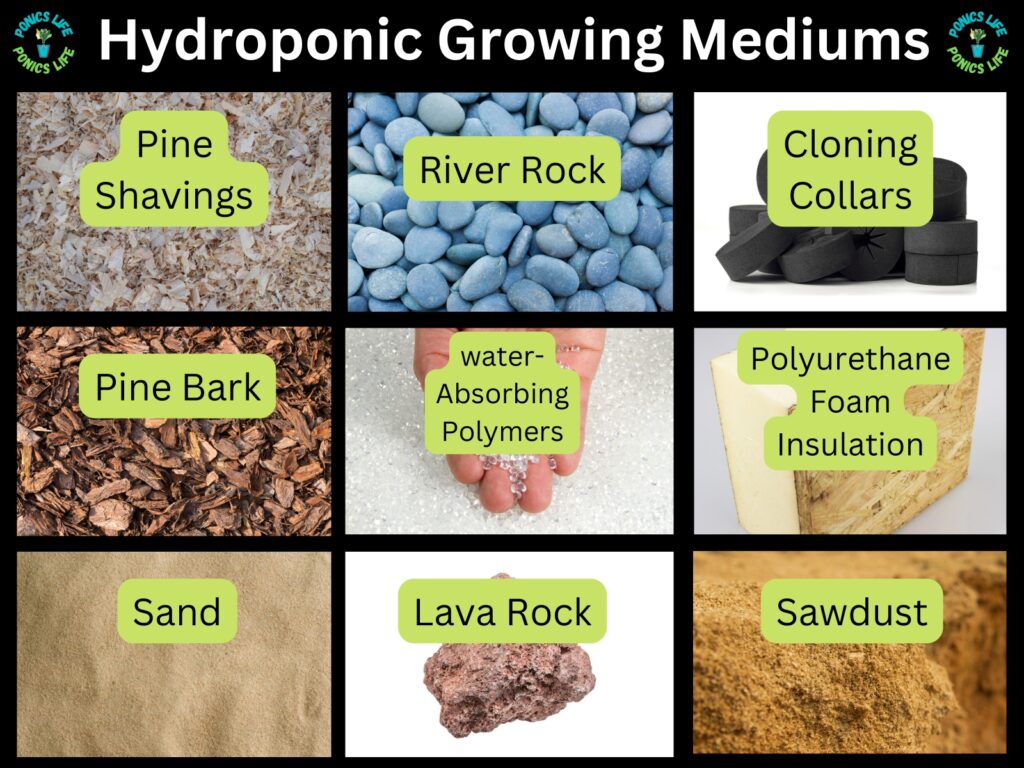 more growing mediums used in hydroponics