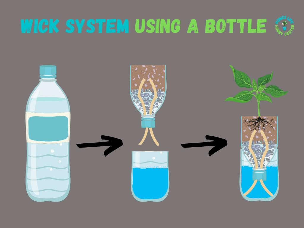 Wick system in a bottle