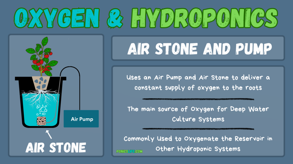 Example of Oxygenating a hydroponic system with an air stone and air pump