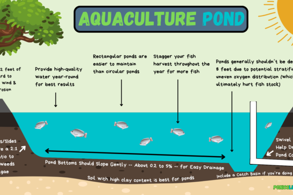 diagram of how pond aquaculture works